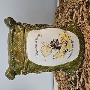 HOLLY HOBBIE Vintage Canister 1970s 'Happiness is Having Someone to Care for"
